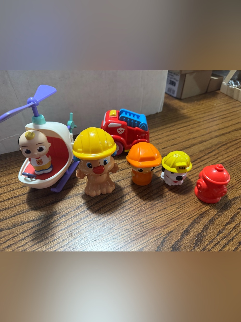 Kids toy lot Construction Animal Figures Toy Set - Yellow & Orange
